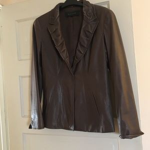Host Pick! Ellie Tahari Leather Blazer – Size M (runs very small)